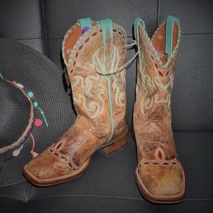 DAN POST WESTERN BOHO COWGIRL BOOTS SZ. 6.5 NEW